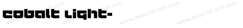 Cobalt Light字体转换